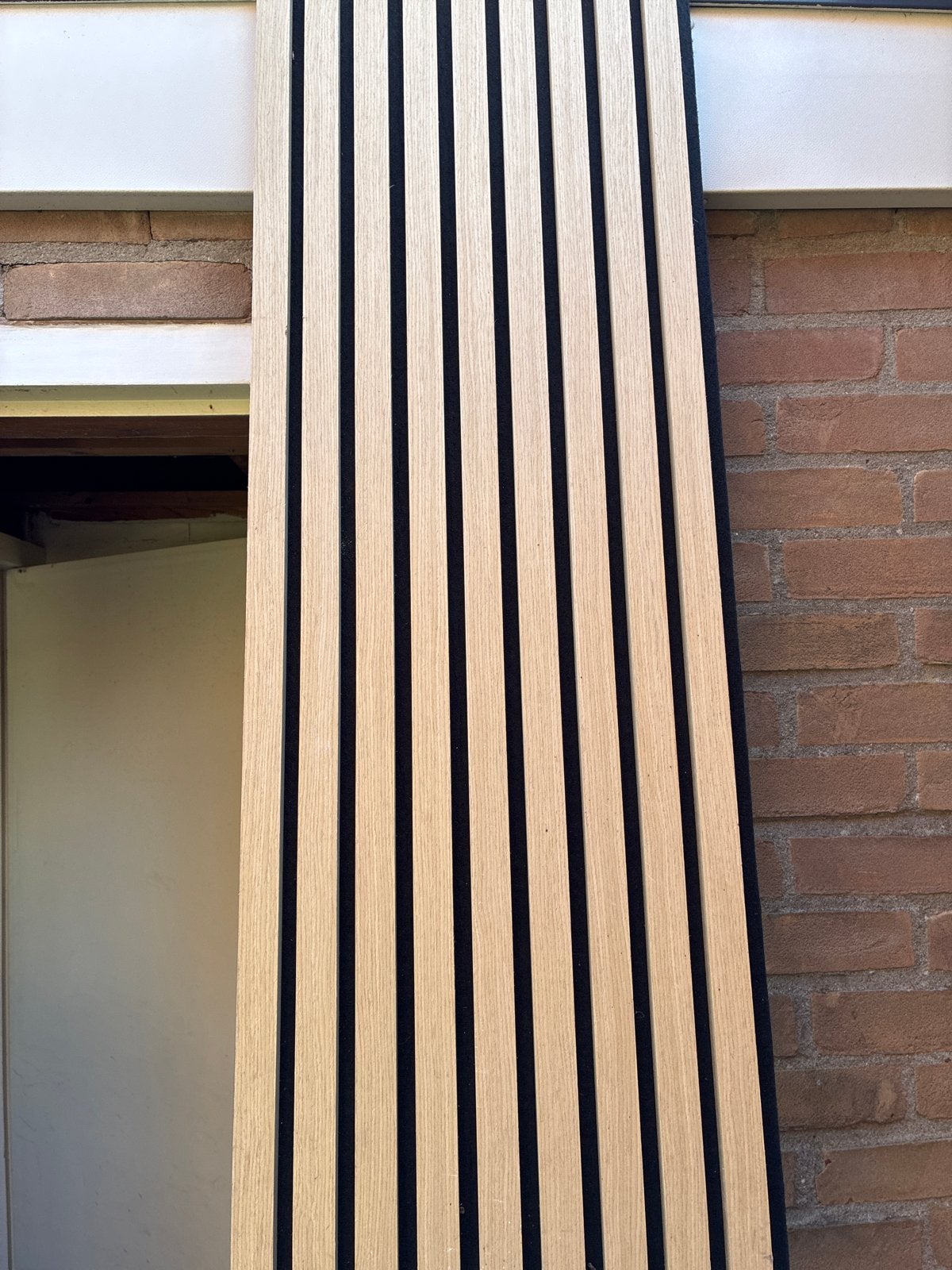 Houten lattenwand 253x36 cm, Doe-het-zelf en Verbouw, Ophalen, 25 tot 50 mm, Overige typen, Nieuw