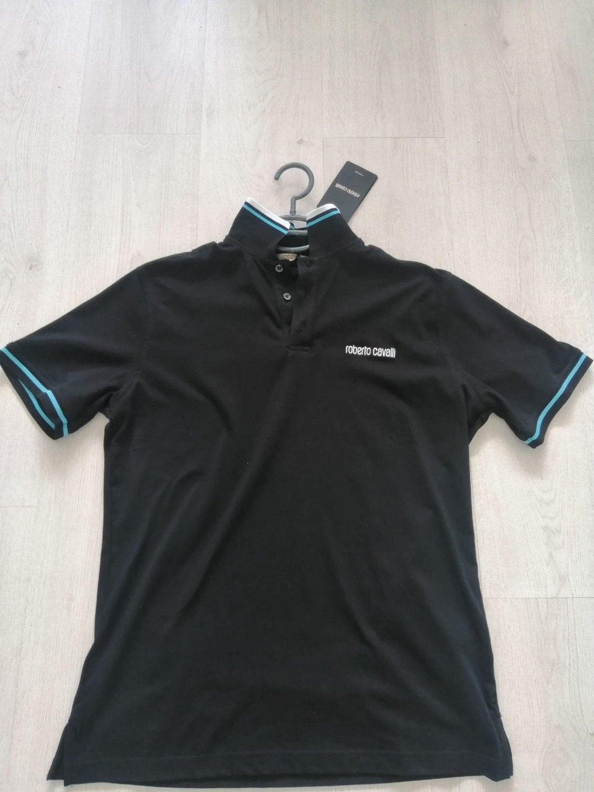 Nieuwe Roberto Cavalli Polo Met Prijskaartje, Zwart, Ophalen of Verzenden, Roberto Cavalli, Maat 56/58 (XL)