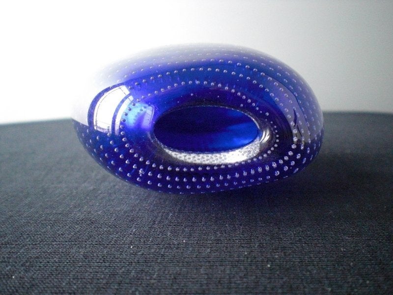 A.D. Copier 1958 cobalt blauwspijker vaasje. Leerdam, Ophalen of Verzenden