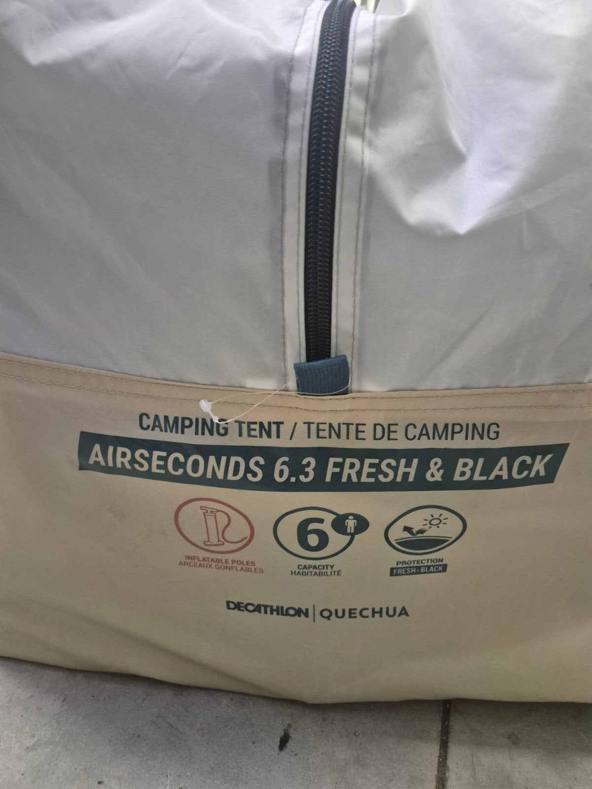 Nieuwe Decathlon Quechua Airseconds 6.3 Fresh & Black tent, Ophalen