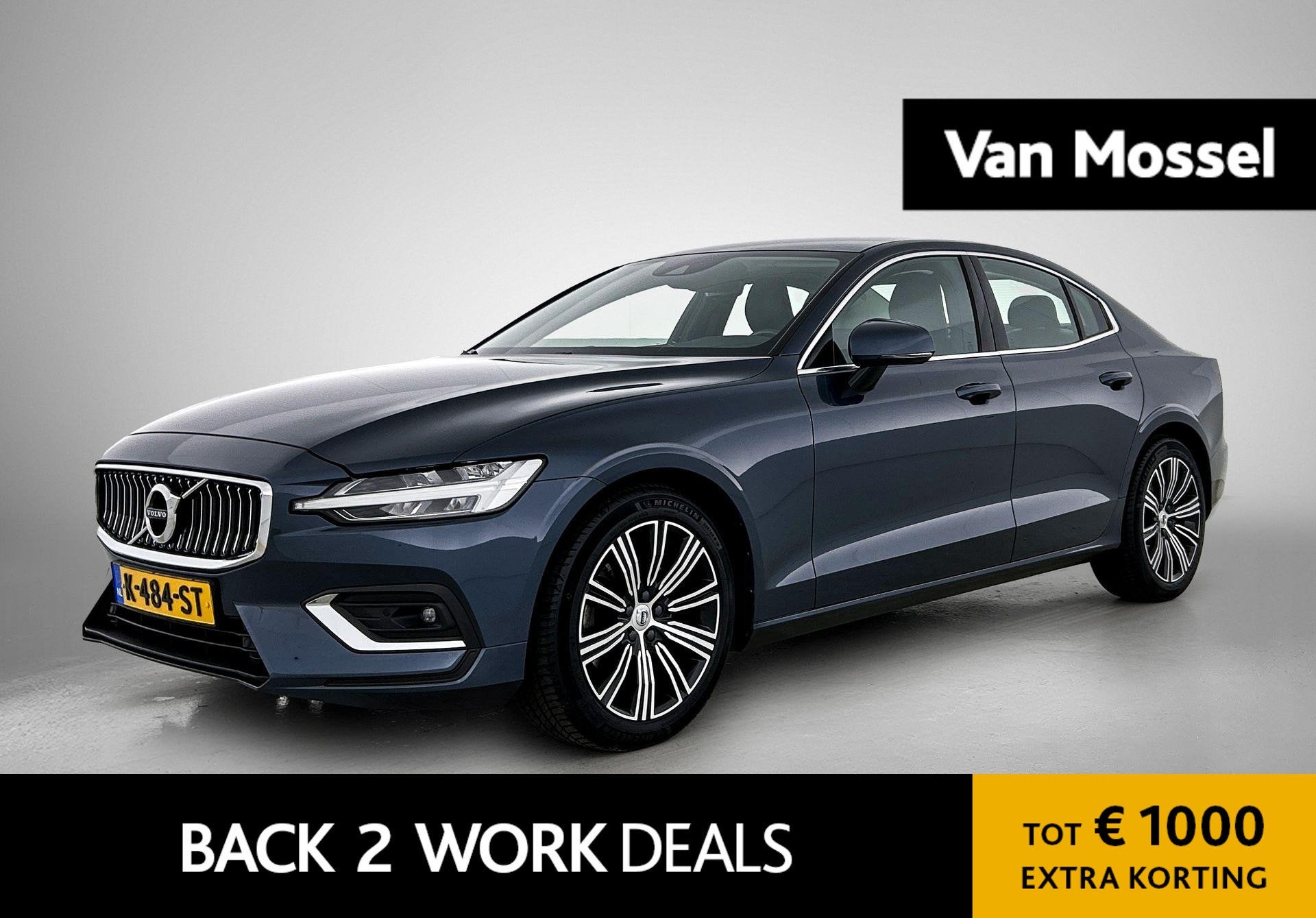 Volvo S60 2.0 B3 Inscription | ACHTERUITRIJCAMERA | STOELVER, Auto's, 12 maanden, Euro 6, 4 cilinders, Blauw