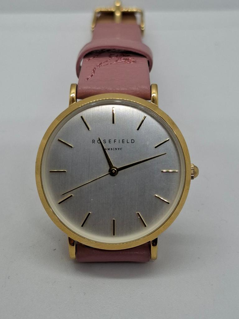 Rosefield Dames Horloge Pink Blossom Leren Bandje Nieuw, Ophalen of Verzenden