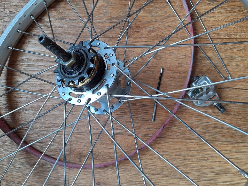 Wiel achter 20 inch Nexus 3 met 12T tandwiel rollerbrake, Ophalen, Gebruikt, Wiel, Aluminium