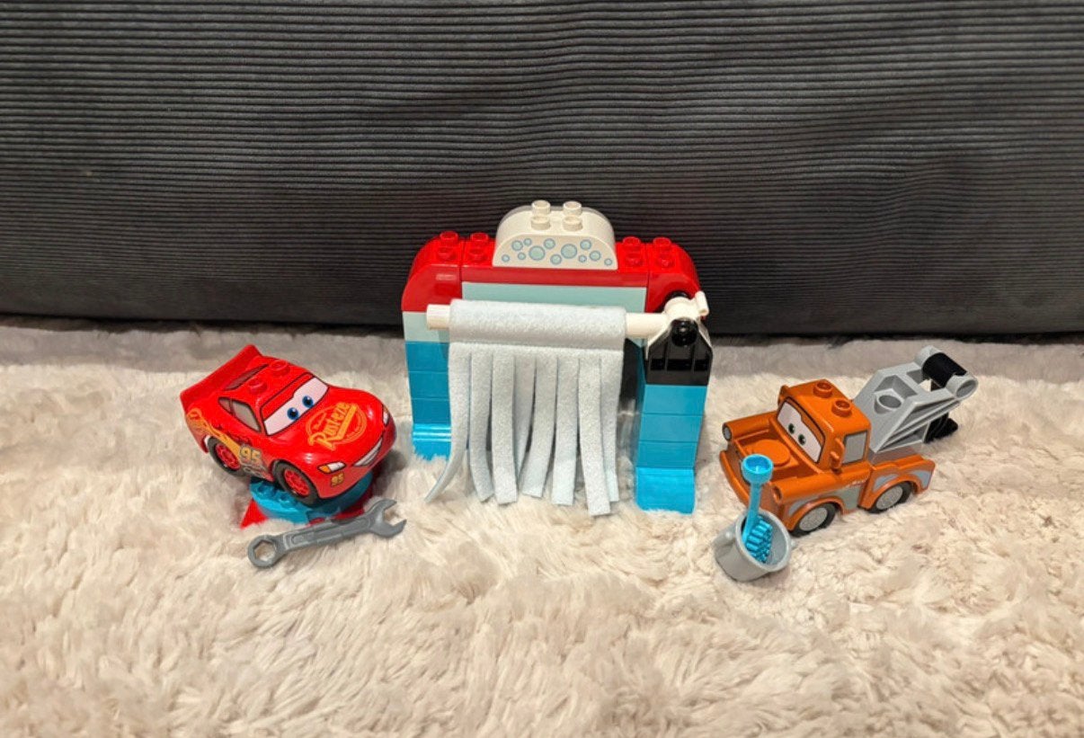 Lego Duplo Cars Bliksem McQueen en takel 10996, Ophalen of Verzenden, Zo goed als nieuw, Duplo