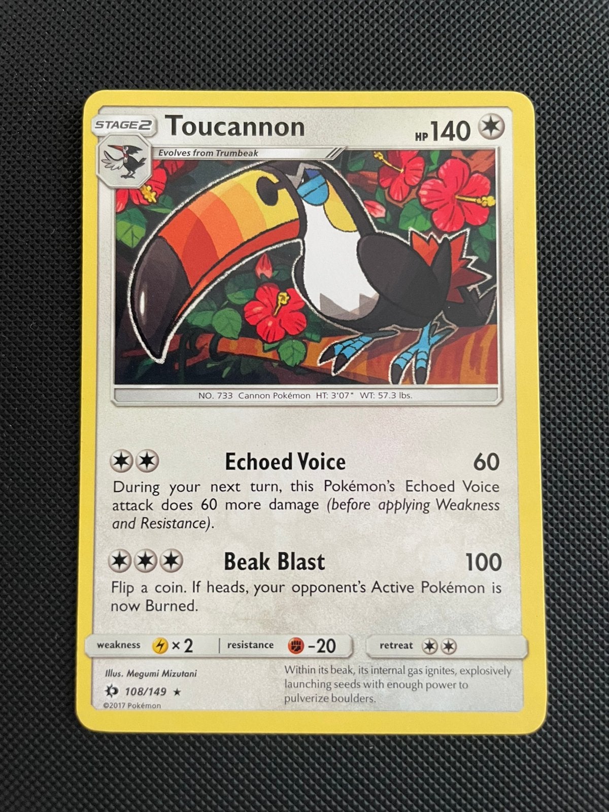 Toucannon 108/149 Rare Sun & Moon Base Packfresh, Ophalen of Verzenden, Zo goed als nieuw, Losse kaart