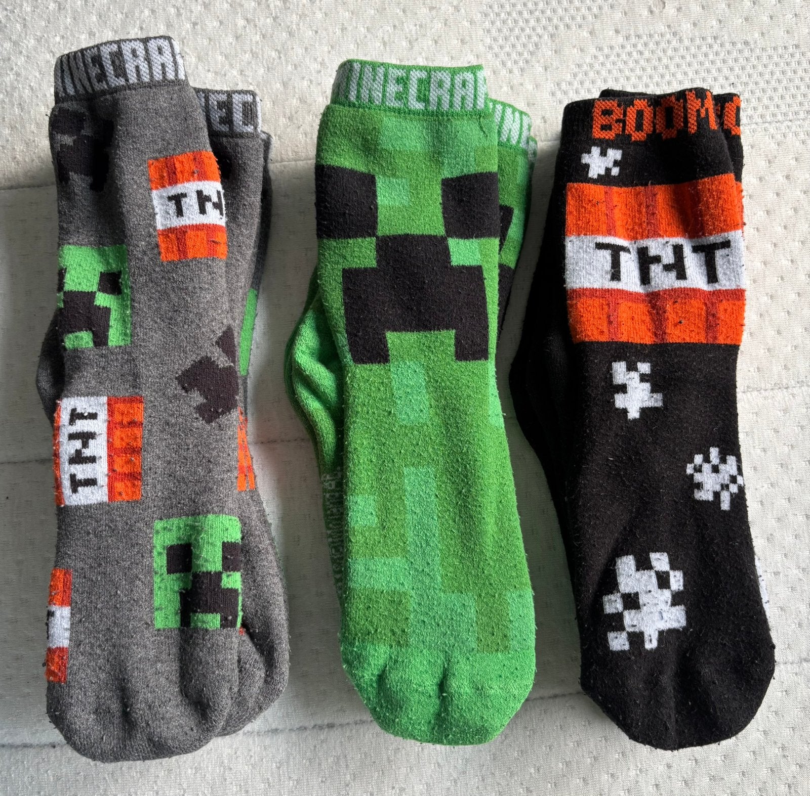 Sokken minecraft 6 paar maat 34-36, Kinderen en Baby's, Ophalen, Zo goed als nieuw, Jongen of Meisje, Sokken