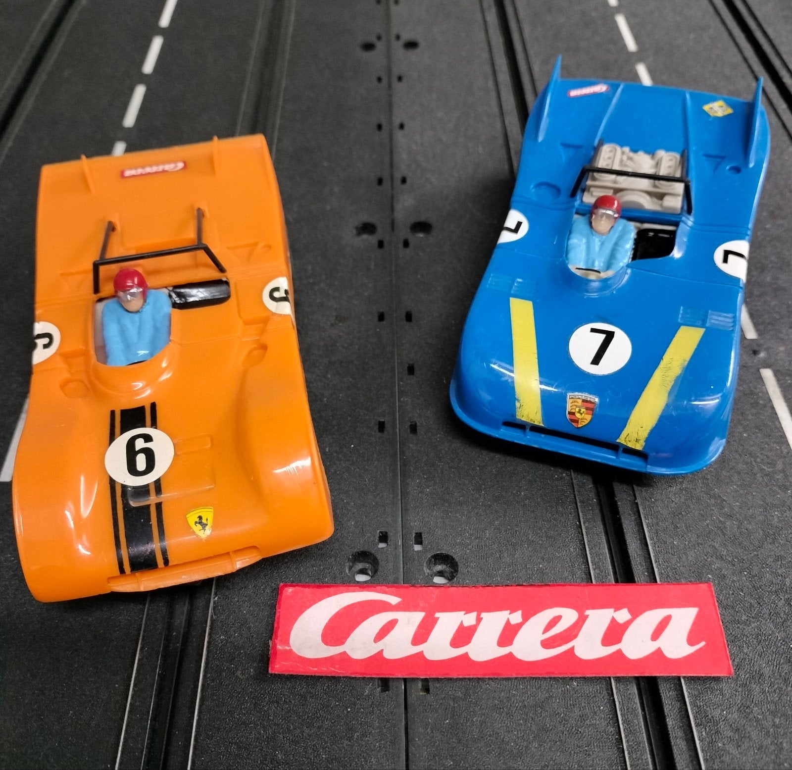 Carrera Universal racebaan racers Porsches 908 Ferrari 312p., Ophalen of Verzenden, Zo goed als nieuw, Elektrisch, Carrera