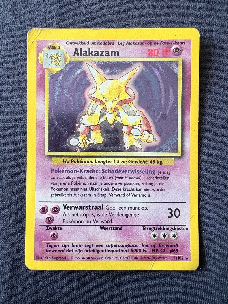 Alakazam Holo - Base 11/102 - Good, Ophalen of Verzenden, Nieuw