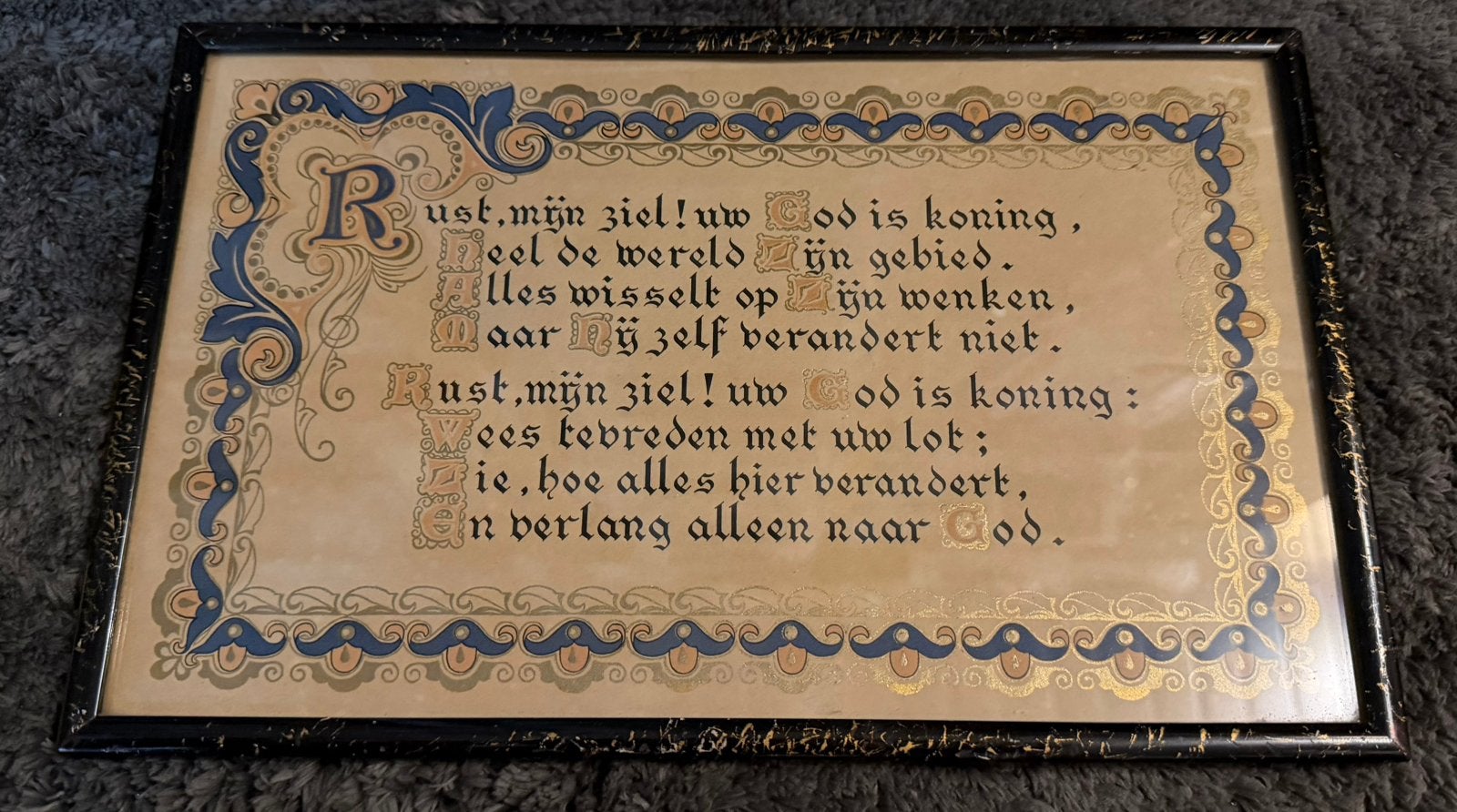 Religie tekst schilderijtje, Ophalen of Verzenden