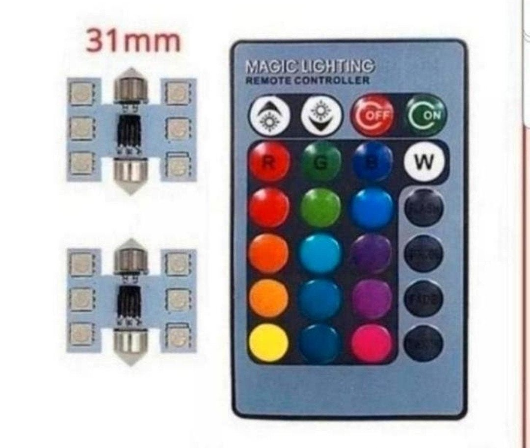 2x Rgb 6smd Dak Dome Festoen Leeslamp C5w Auto €15,00, Ophalen of Verzenden, Nieuw