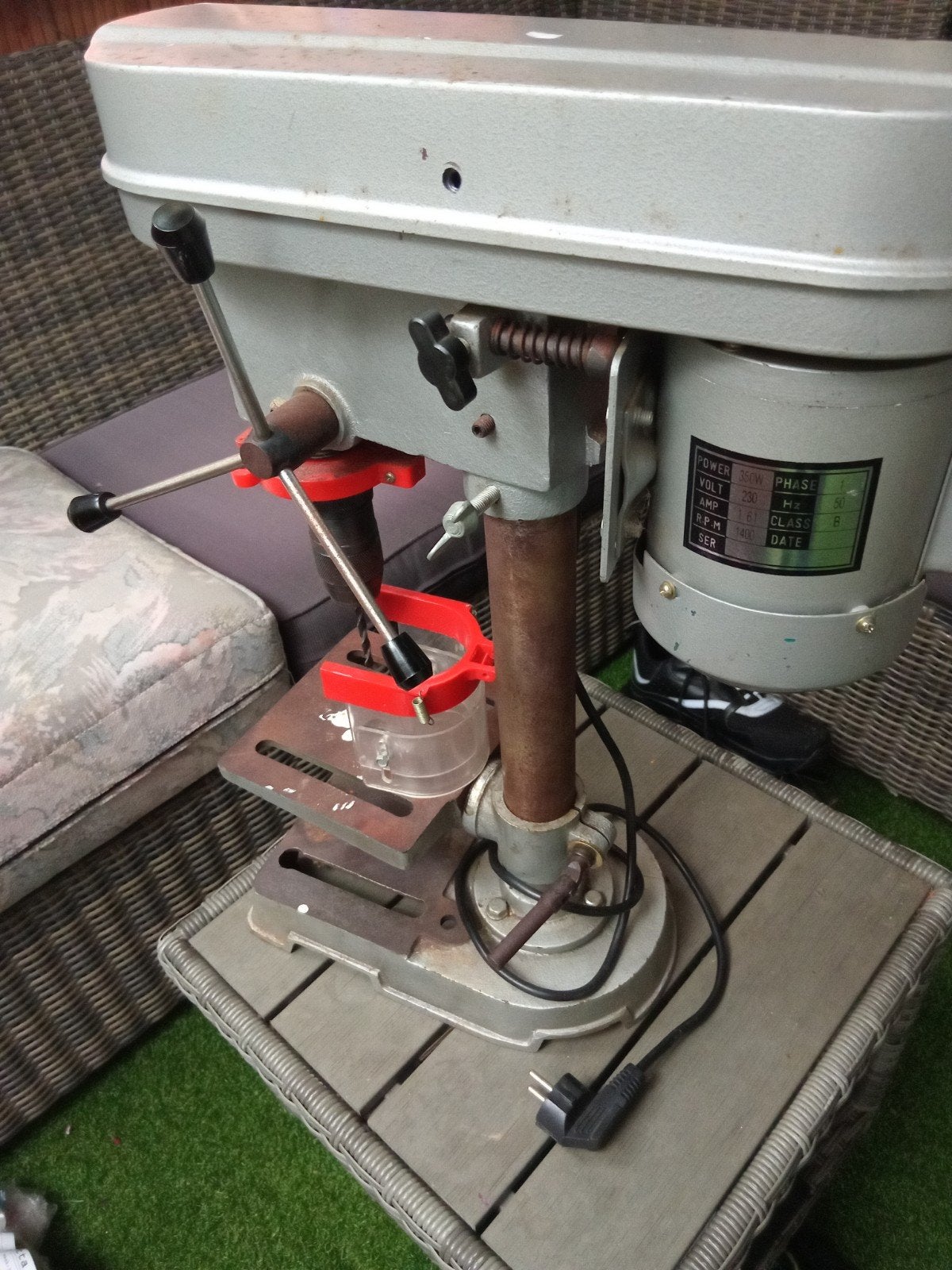 Kenzo boorkolom machine, Doe-het-zelf en Verbouw, Gereedschap | Boormachines, Ophalen, Gebruikt, Kolomboormachine