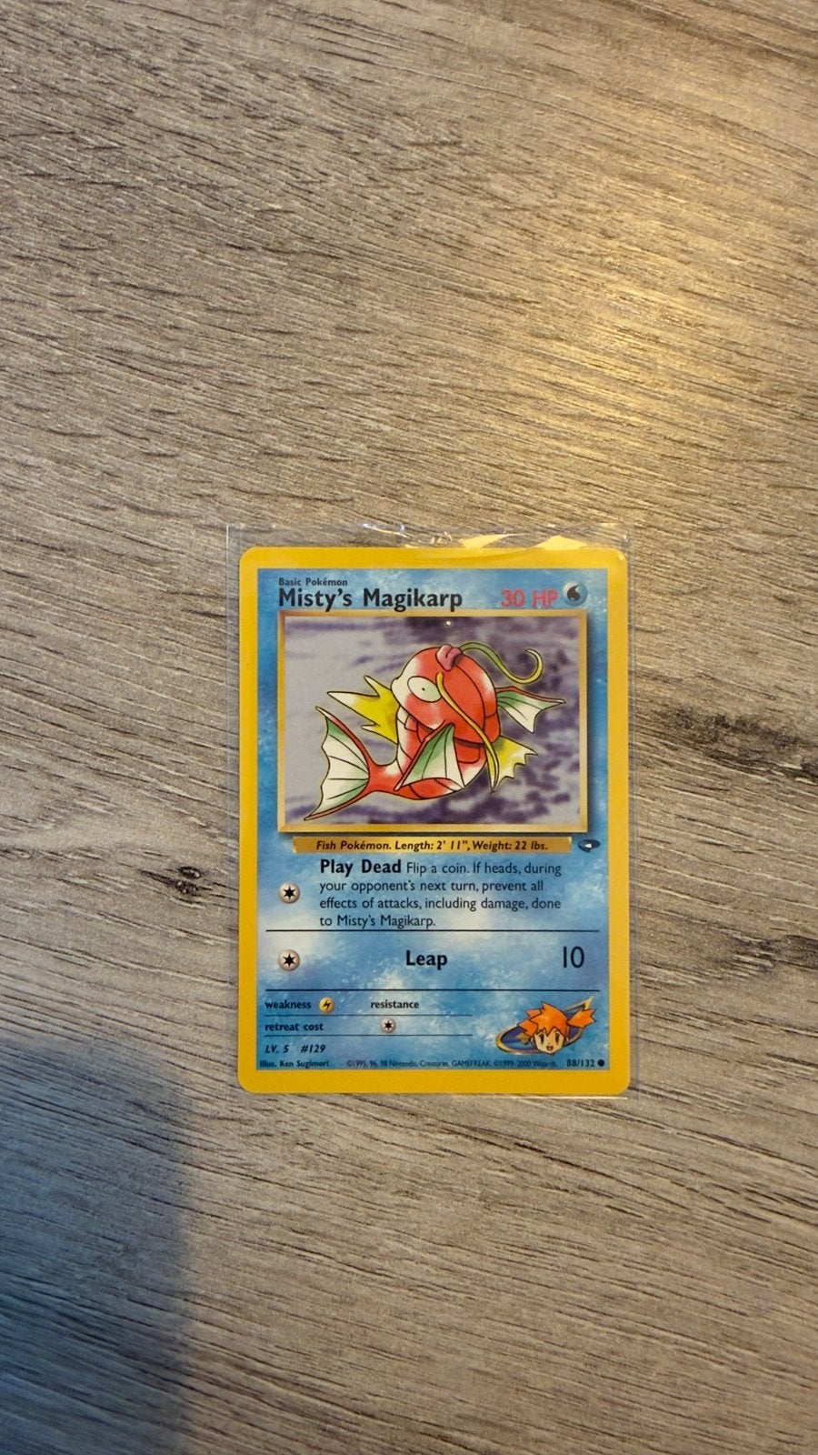 Misty's Magikarp Pokémon Kaart - Zeldzaam en in goede staat, Ophalen of Verzenden, Zo goed als nieuw, Losse kaart