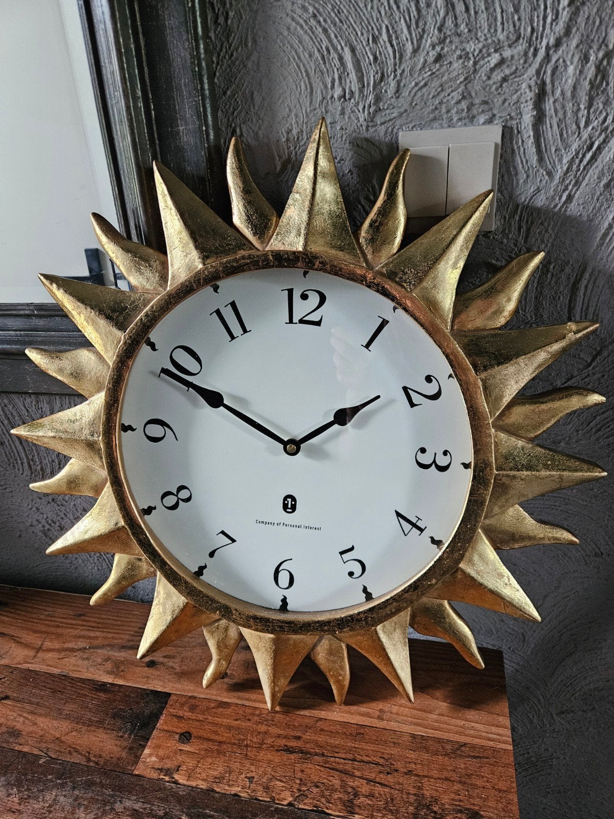 Prachtige grote vintage Karlsson Zonneklok – Goud –, Ophalen of Verzenden, Wandklok