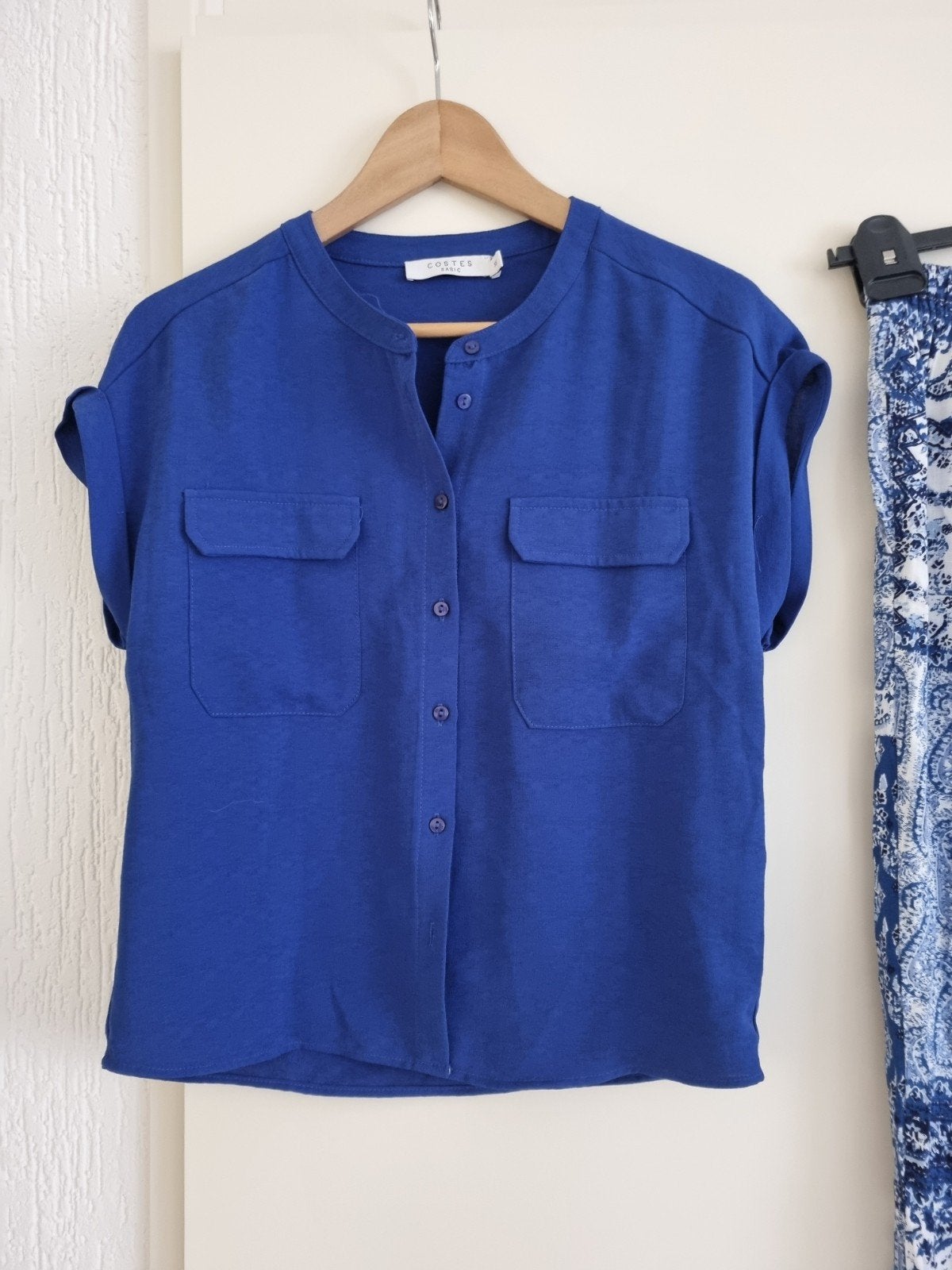 Leuk kobalt shirt, Ophalen, Blauw, Zo goed als nieuw, Korte mouw