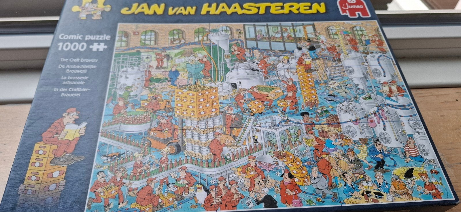Puzzel jan van haasteren comic de bierbrouwerij, Ophalen of Verzenden, 500 t/m 1500 stukjes, Zo goed als nieuw