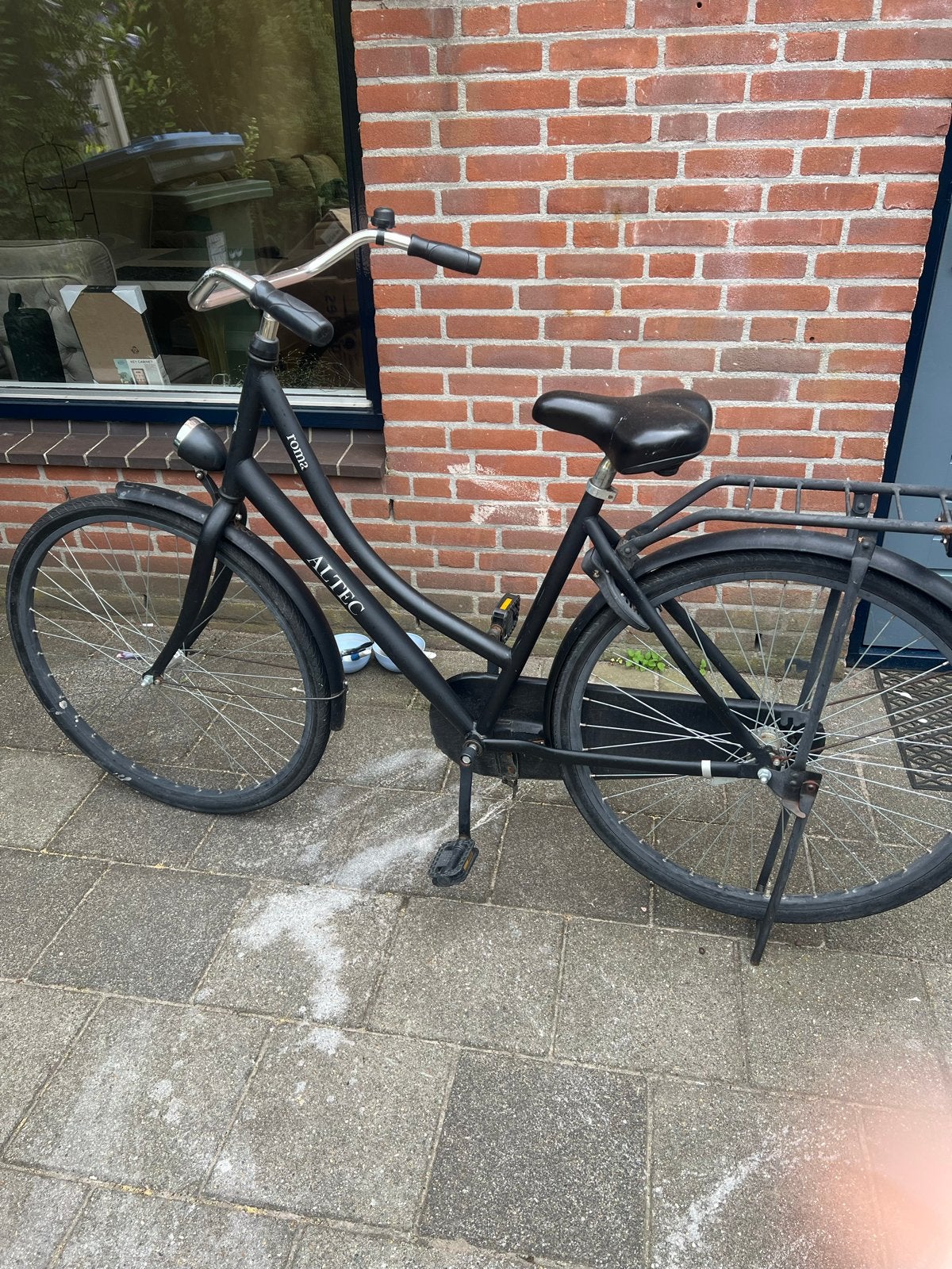 Altec Omafiets - Zwart, Gebruikt, 53 tot 56 cm, Ophalen of Verzenden, Gebruikt, Terugtraprem