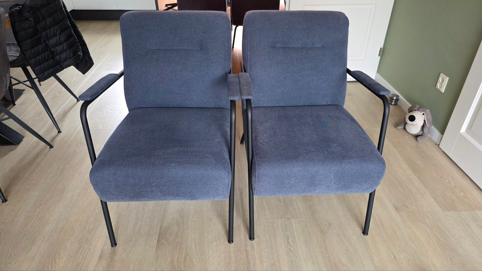 Luxe blauwe fauteuils, Huis en Inrichting, Stoelen, Ophalen, Zo goed als nieuw, Blauw, Twee