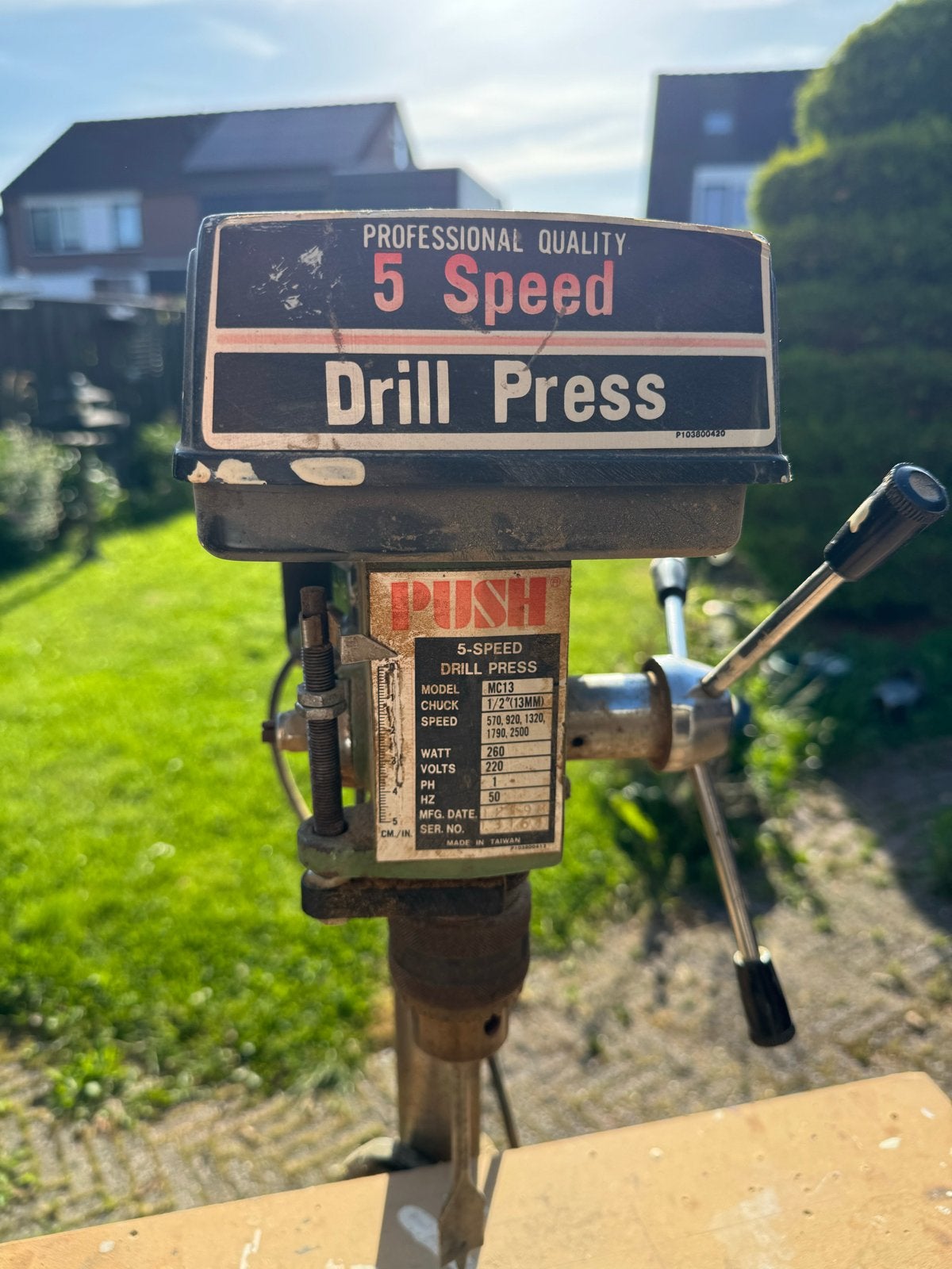 Kolomboormachine - PUSH 5 Speed Drill Press, Ophalen, Gebruikt, Variabele snelheid, Minder dan 400 watt