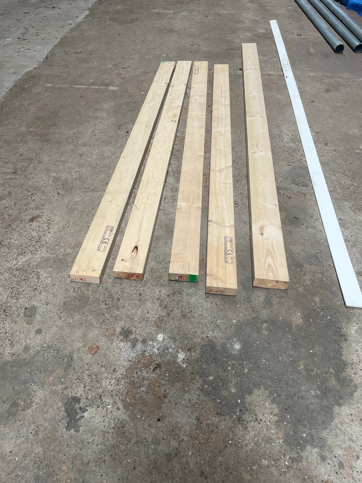 Vuren balken 3 meter lang, 19,5 cm breed, 4,5 cm dik, Doe-het-zelf en Verbouw, Hout en Planken, Ophalen, 25 tot 50 mm, Nieuw, 300 cm of meer