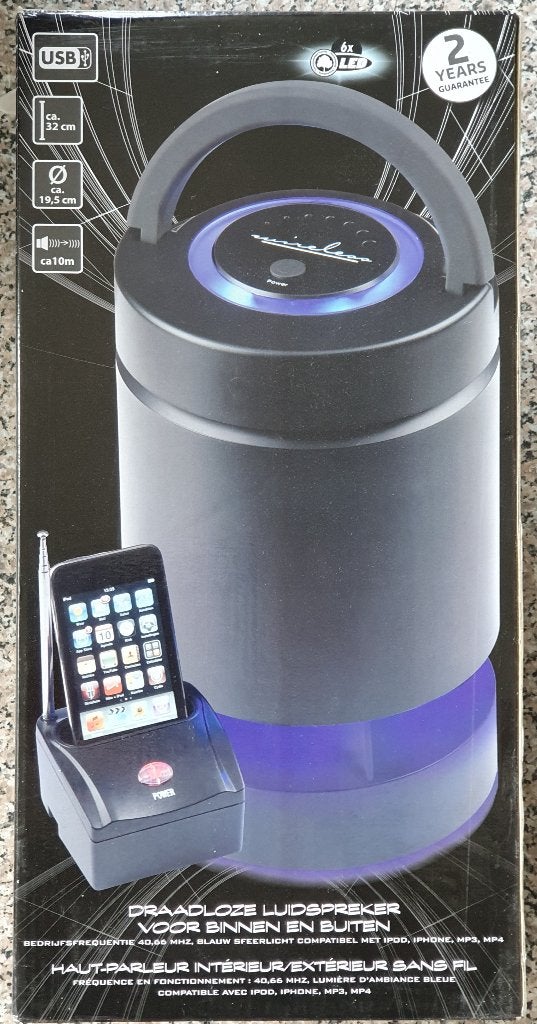 Wireless Speaker indoor/ outdoor  Iphone, Ipod MP3, MP4,, Nieuw, Draagbare speaker, Minder dan 60 watt, Ophalen