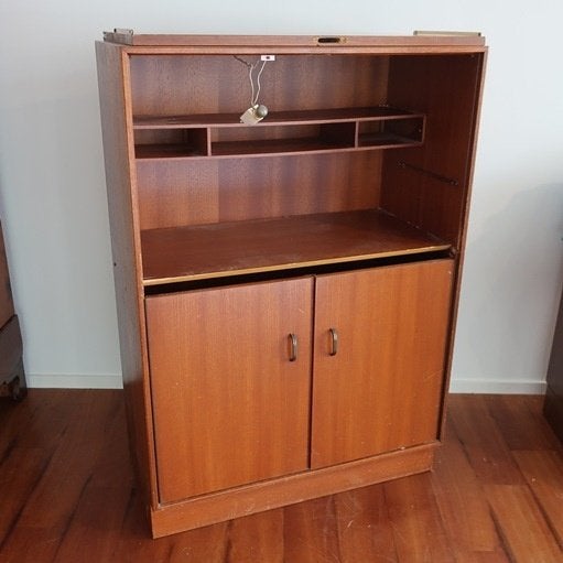 Secretaire Kempkes vintage retro mid century 88 cm OPKNAPPER, Ophalen, Gebruikt, Vintage retro mid century