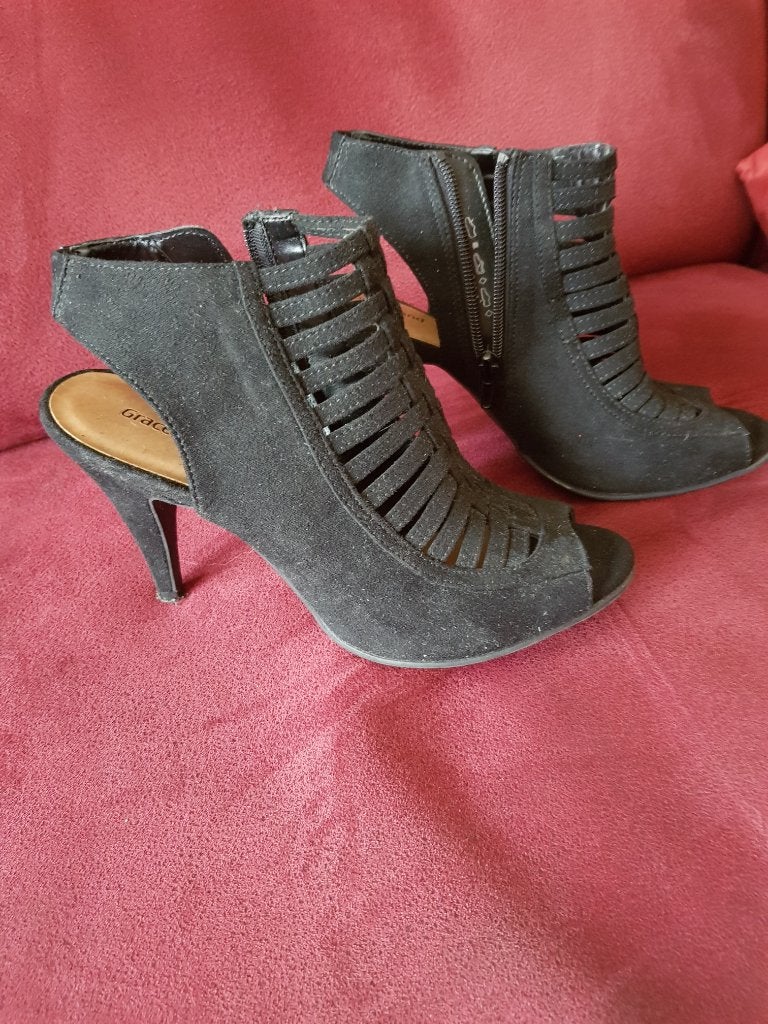 @ Zwarte Peep Toe Hakken Maat 37 graveland, Kleding | Dames, Schoenen, Zwart, Gedragen, Sandalen of Muiltjes, Ophalen of Verzenden