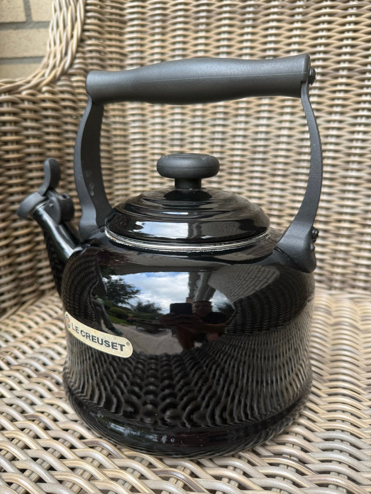 Le Creuset Tradition Fluitketel - 2.1 l - Ebbenzwart, Witgoed en Apparatuur, 2 liter of meer, Ophalen, Zo goed als nieuw