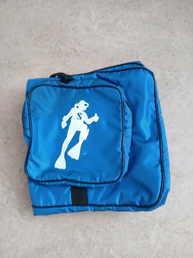 Blauwe duiktas met duikerlogo, Ophalen of Verzenden, Gebruikt, Overige typen