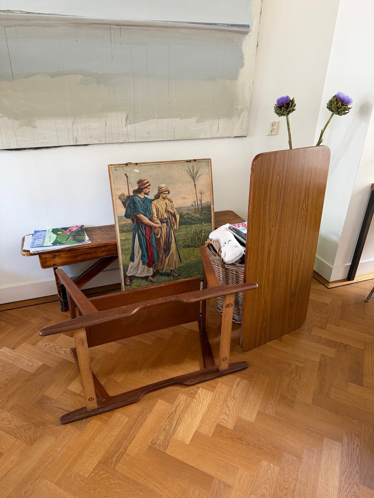 Vintage Teakhouten Salontafel met Opbergruimte, Antiek en Kunst, Ophalen