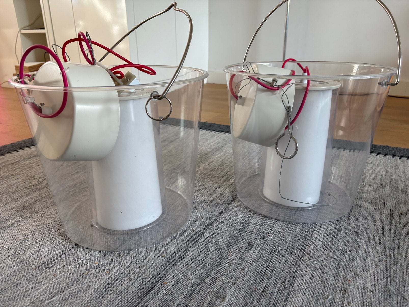 Ikea emmer hanglampen, Huis en Inrichting, Ophalen, Zo goed als nieuw