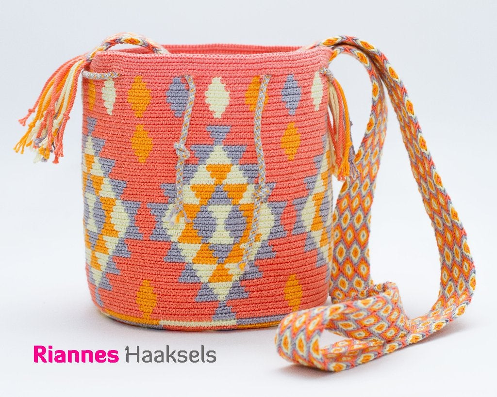 Mochila - tas - Boho - handgemaakt - zomers, Ophalen of Verzenden, Nieuw, Oranje, Overige merken