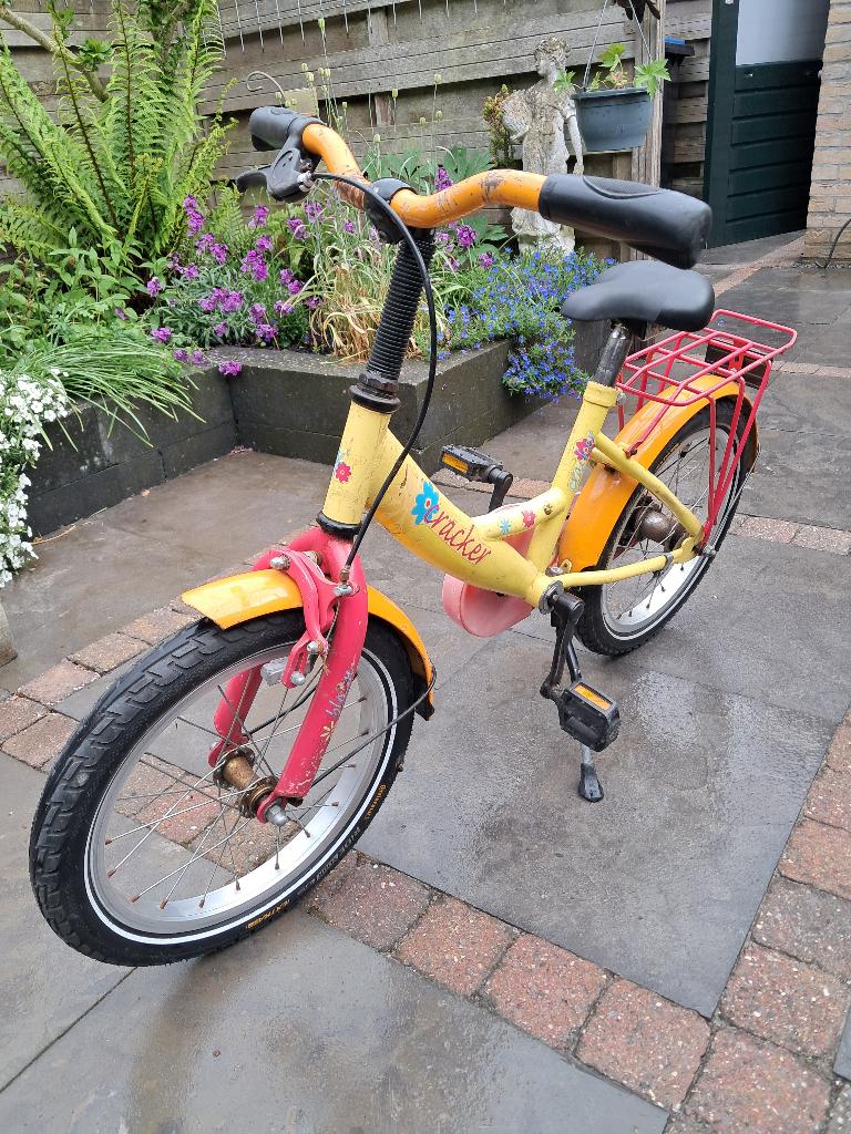 Kinderfietsje 16 inch, Fietsen en Brommers, Terugtraprem, Ophalen, Overige merken, 16 tot 20 inch