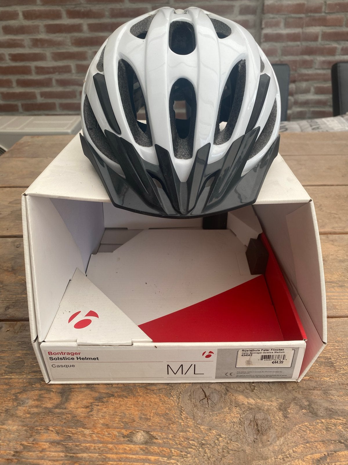 Bontrager Solstice Fietshelm M/L - Wit, Ophalen, Nieuw, M, Heer of Dame