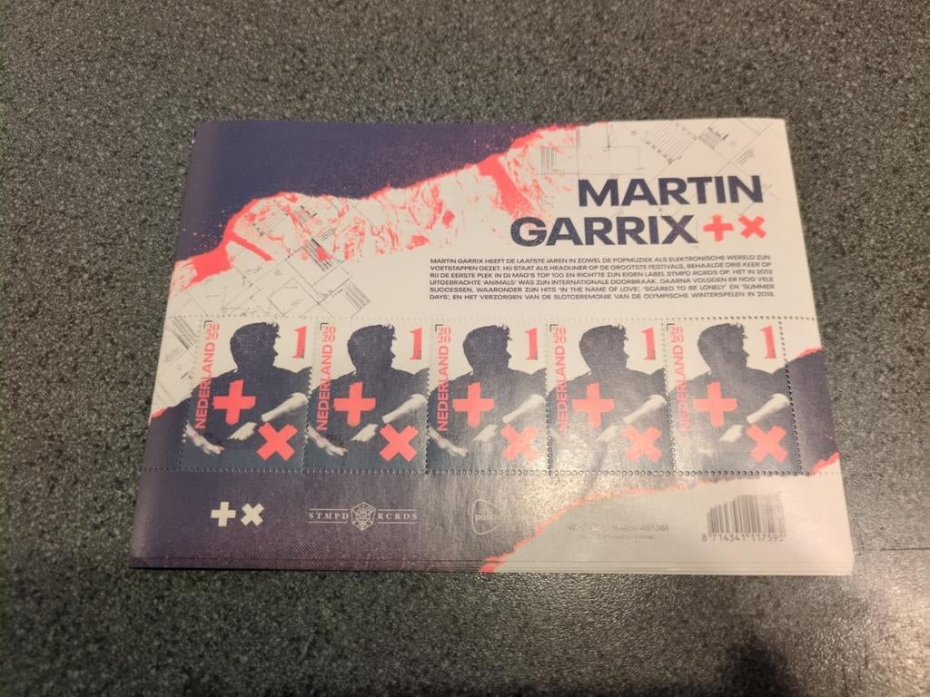 Martin Garrix Postzegelvel - STMPD RCRDS x PostNL, Ophalen of Verzenden, Na 1940, Postfris
