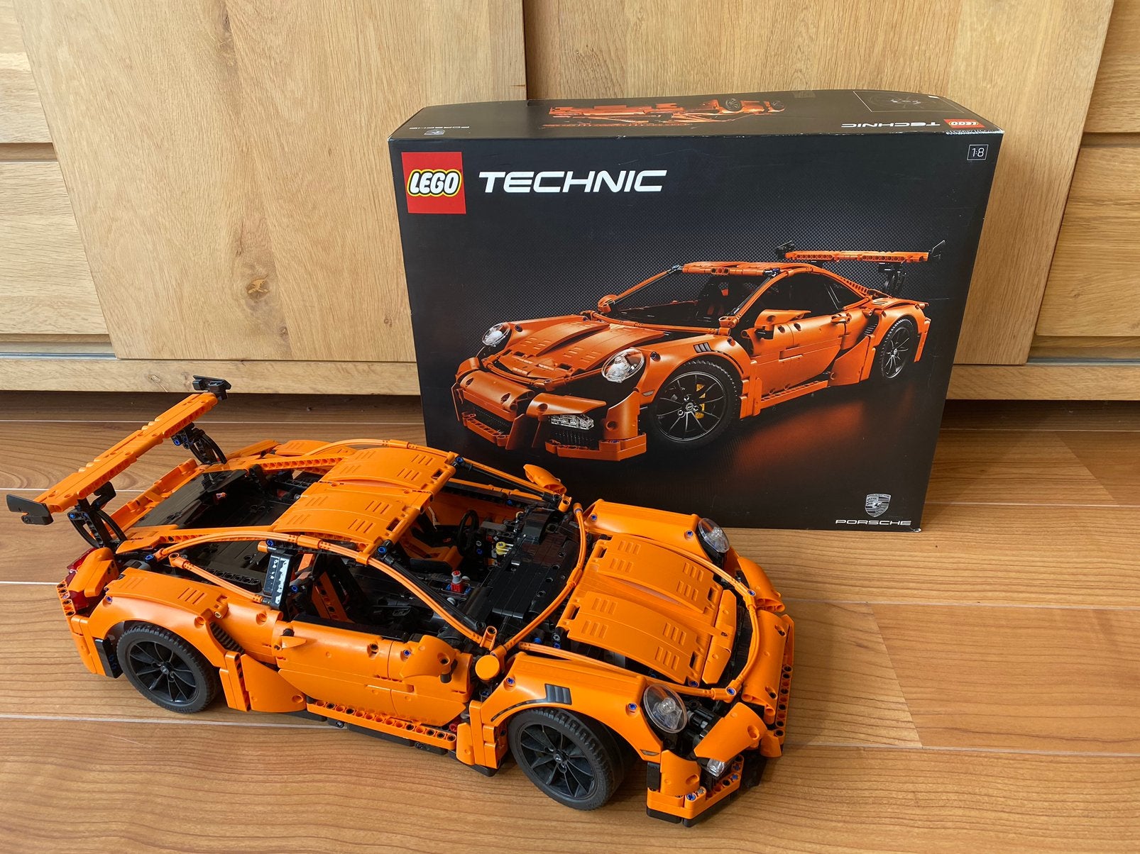 Lego technic 42056 Porsche 911 GT3 RS, Ophalen, Compleet, Lego, Zo goed als nieuw