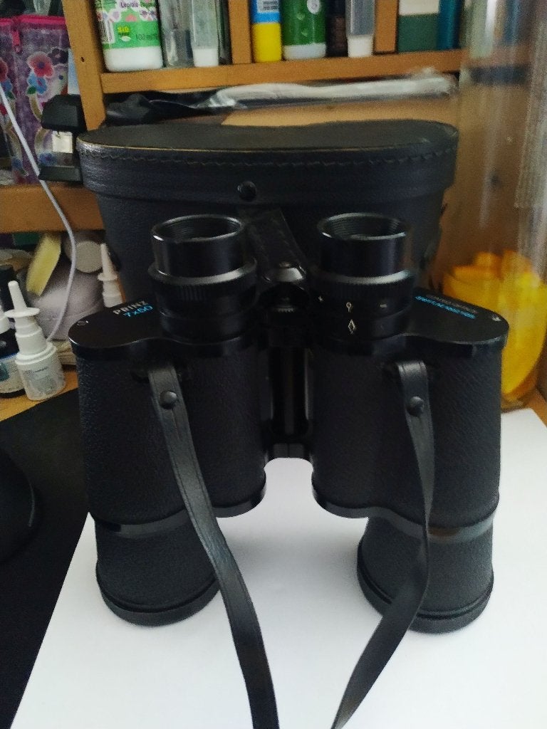 Vintage verrekijker Prinz 7x50, Ophalen of Verzenden, Zo goed als nieuw, 8 tot 12x, Met hoes of tas