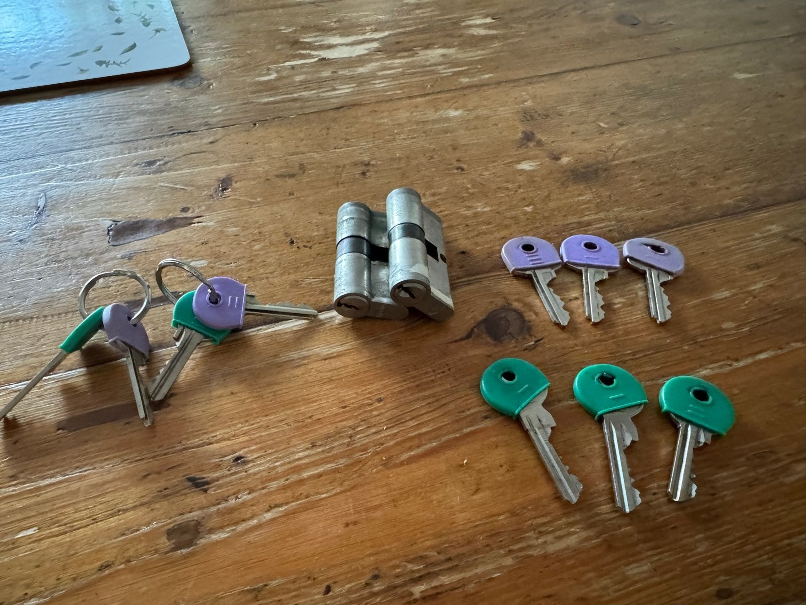 2 Verschillende cilindersloten met sleutels, 2 stuks, 60 mm, Ophalen of Verzenden, Gebruikt, Overige materialen, Slot