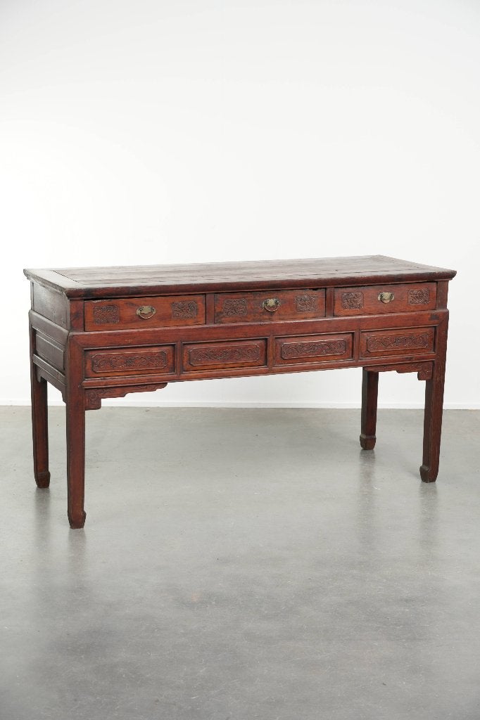Antiek houten Chinees dressoir uit eind 19e eeuw, Ophalen