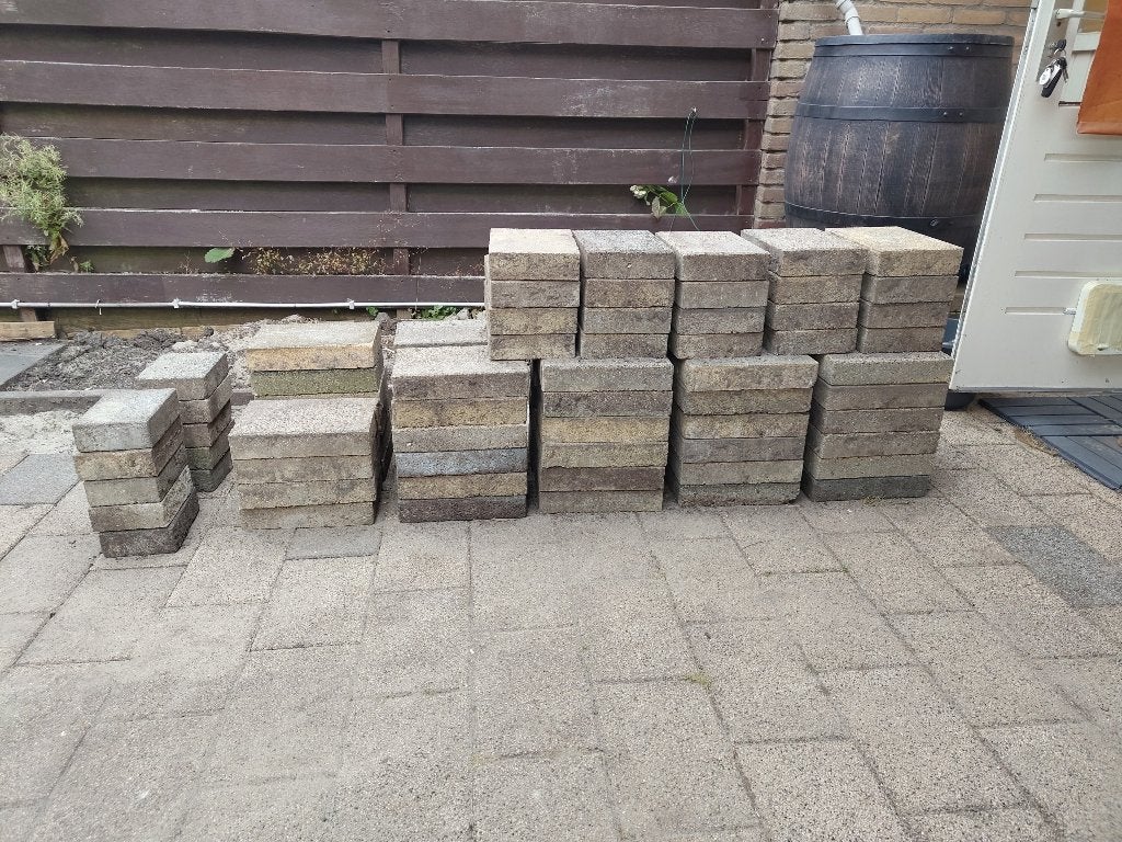 tuintegels, Ophalen, Gebruikt, Minder dan 5 m², Beton