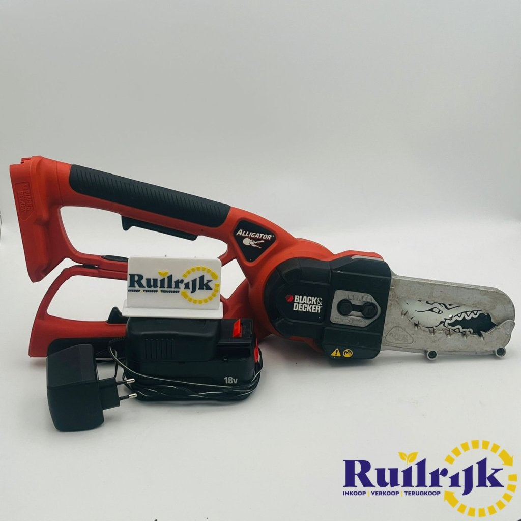 BLACK en DECKER Alligator Accu Snoeizaag GKC1000LQW Compleet, Black en Decker, Zo goed als nieuw, Support@blackendecker.com, 701 E. Joppa Road
Towson, MD 21286
USA