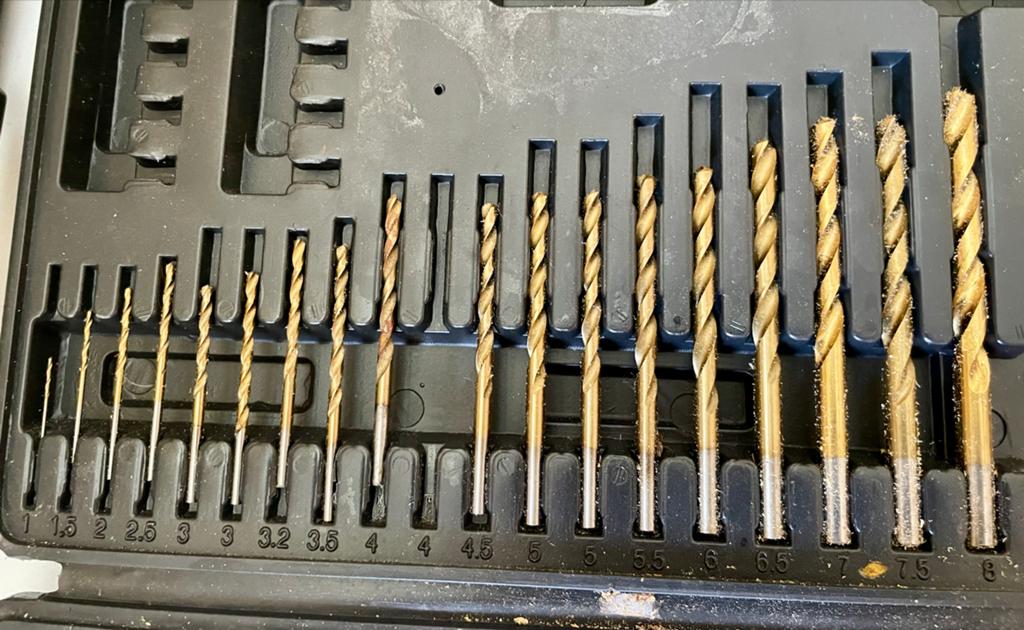 Boorset met diverse maten hout- en metaalboren, Ophalen of Verzenden, Gebruikt, Overige typen