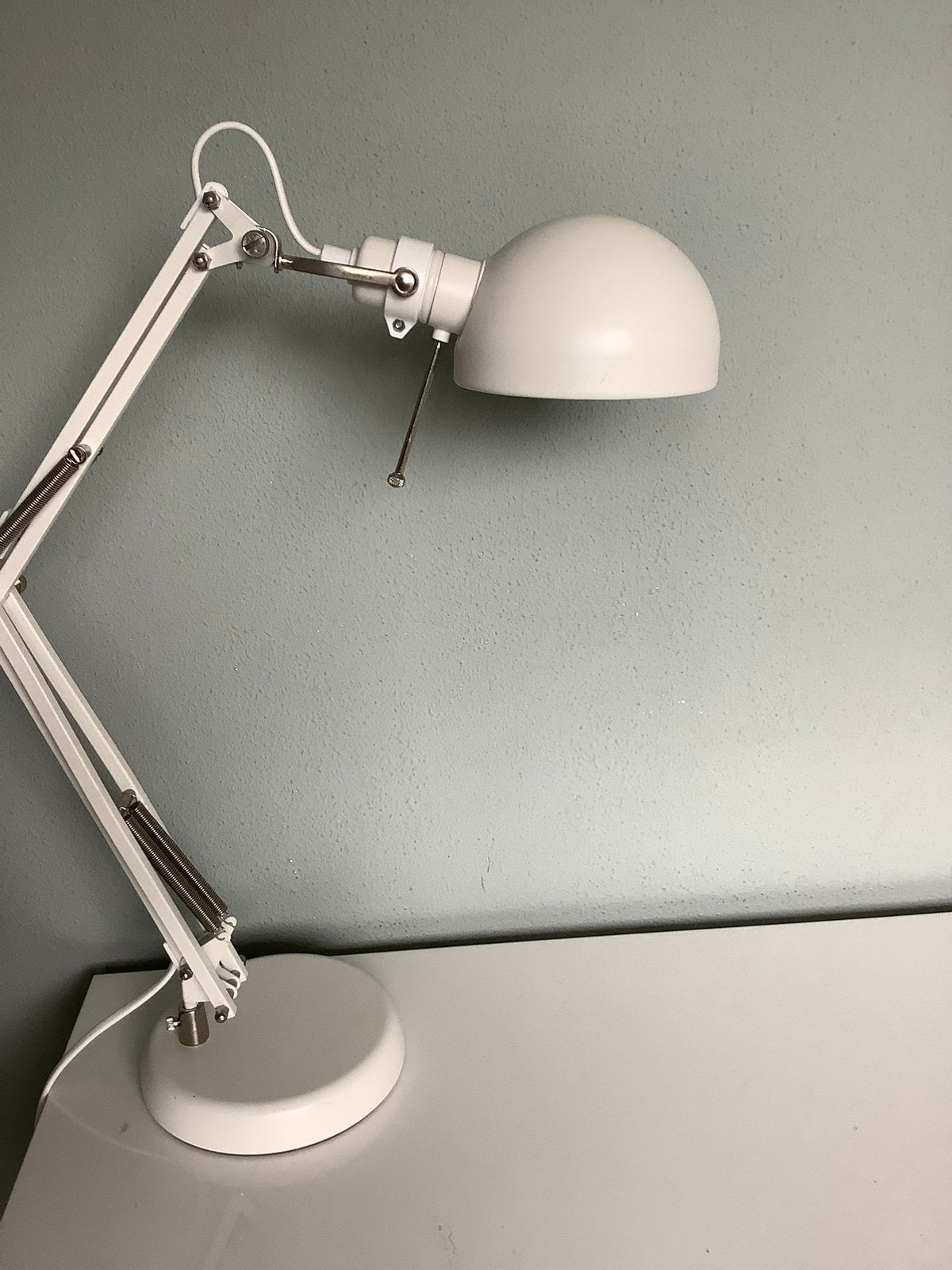 Witte Ikea Forsa bureaulamp, Ophalen of Verzenden, Zo goed als nieuw, Bureaulamp, IKEA
