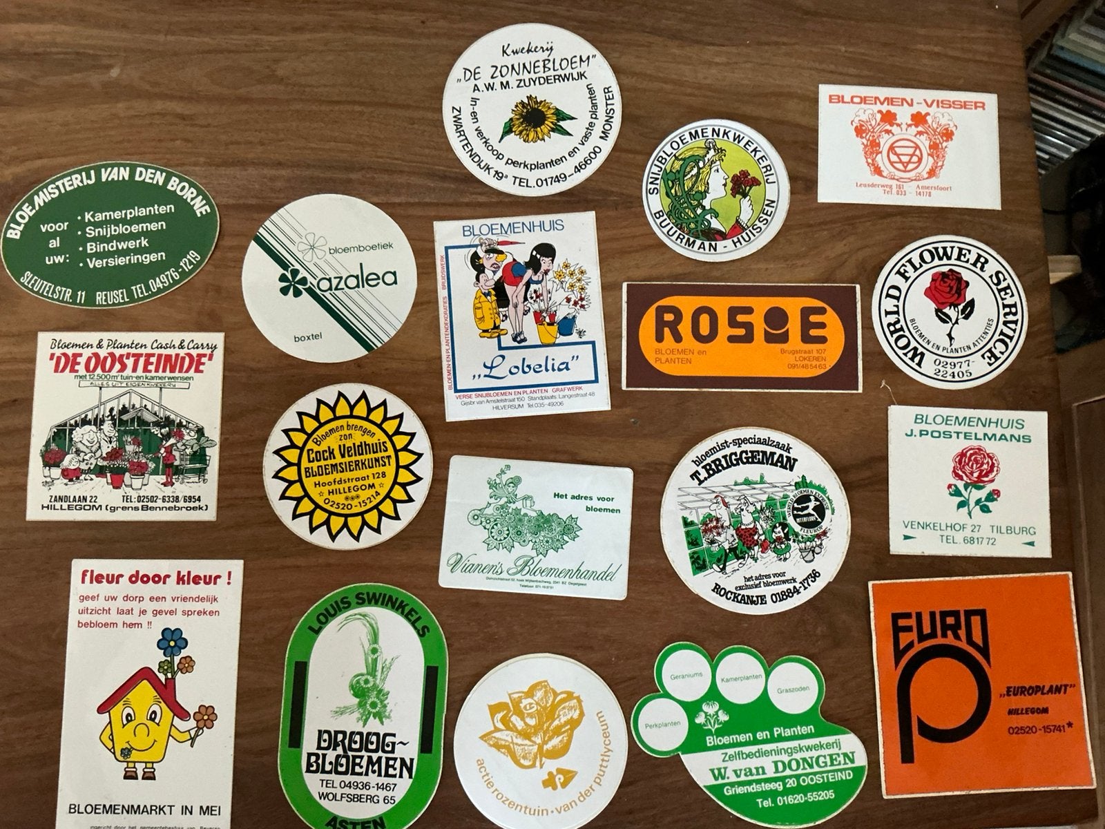 Stickers bloemenzaken/ bloemmisterijen, Ophalen of Verzenden, Zo goed als nieuw