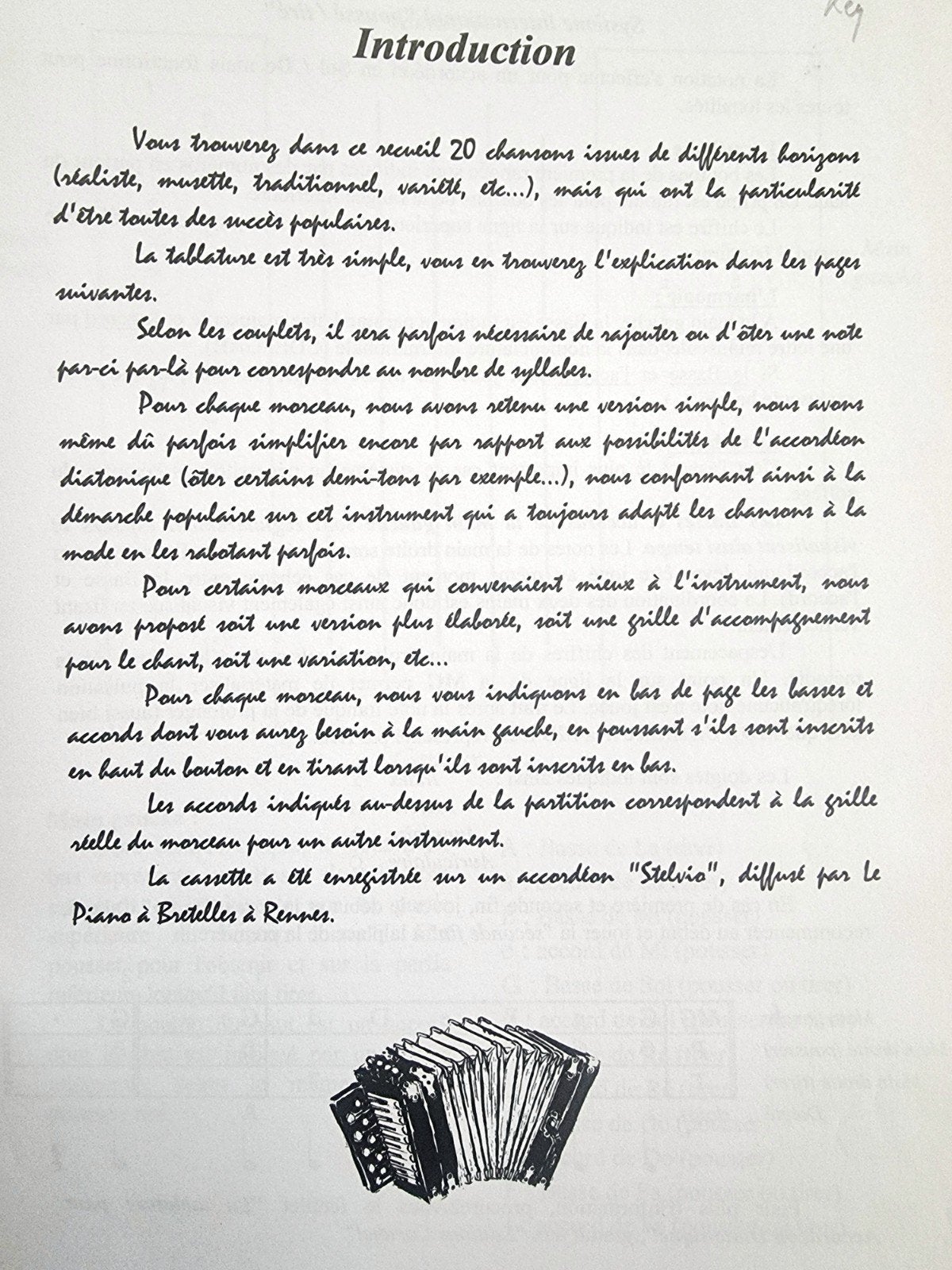 Chansons populaires voor diatonische accordeon Vol. 2 Div65, Gebruikt, Verzenden, Les of Cursus, Populair