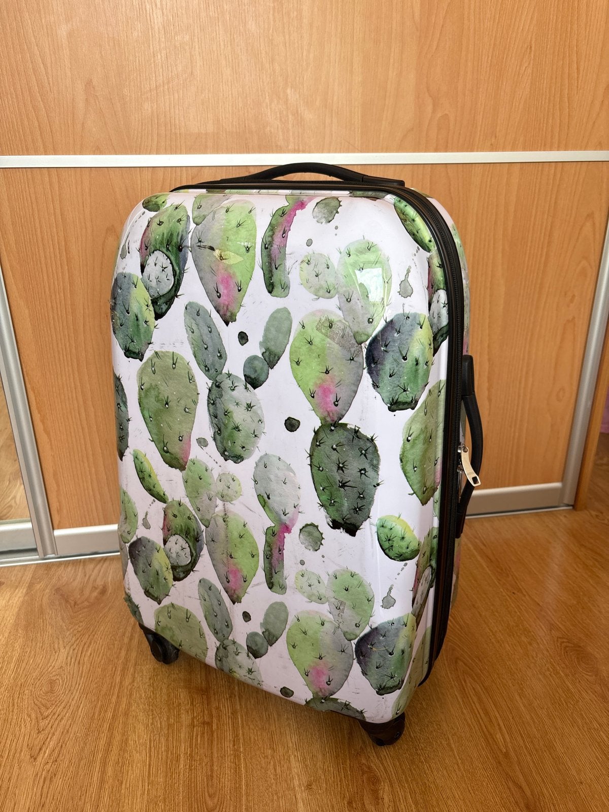 Koffer met cactus patroon - 60x40x25-30cm, Ophalen, 40 tot 60 cm, 30 cm of meer, Gebruikt
