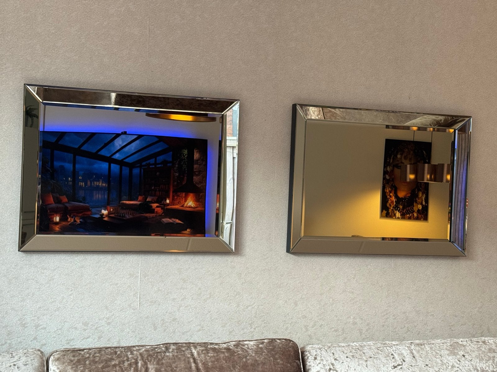2x Eric Kuster Stijl Spiegels - Luxe Design voor uw Interieu, Ophalen, Zo goed als nieuw, Rechthoekig, 75 tot 100 cm