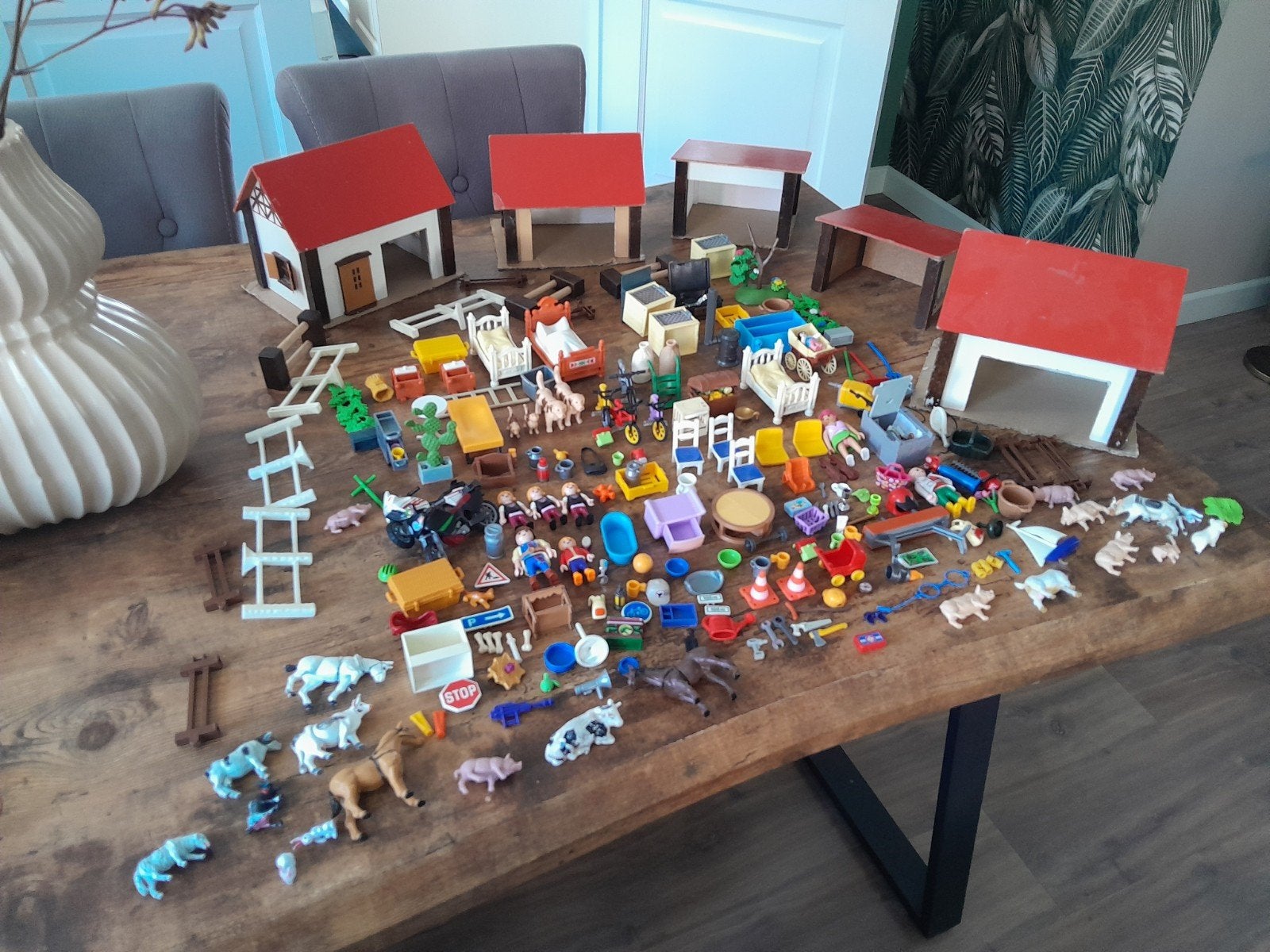 Grote set boerderij speelgoed met dieren en accessoires, Ophalen of Verzenden, Gebruikt, Jongen of Meisje