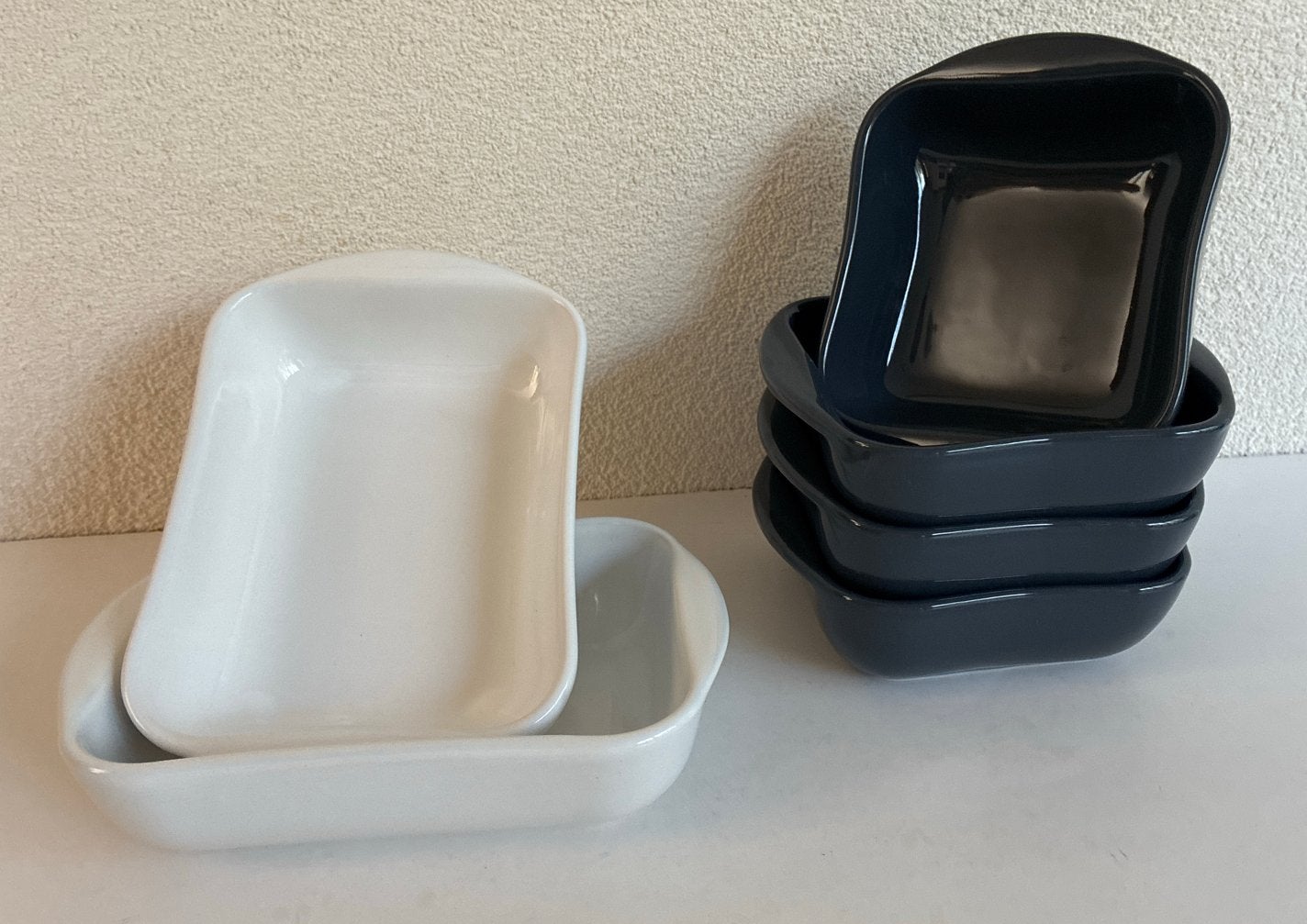 Vivo Villeroy & Boch Ovenschaaltjes Wit & Blauw (6 stuks), Huis en Inrichting, Keuken | Servies, Vivo, Keramiek, Nieuw, Ophalen of Verzenden