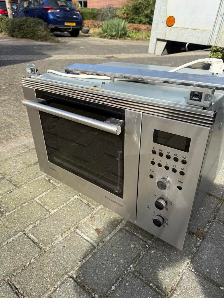 Siemens Microwelle Plus inbouw magnetron, Ophalen, Gebruikt, 60 cm of meer, Grill