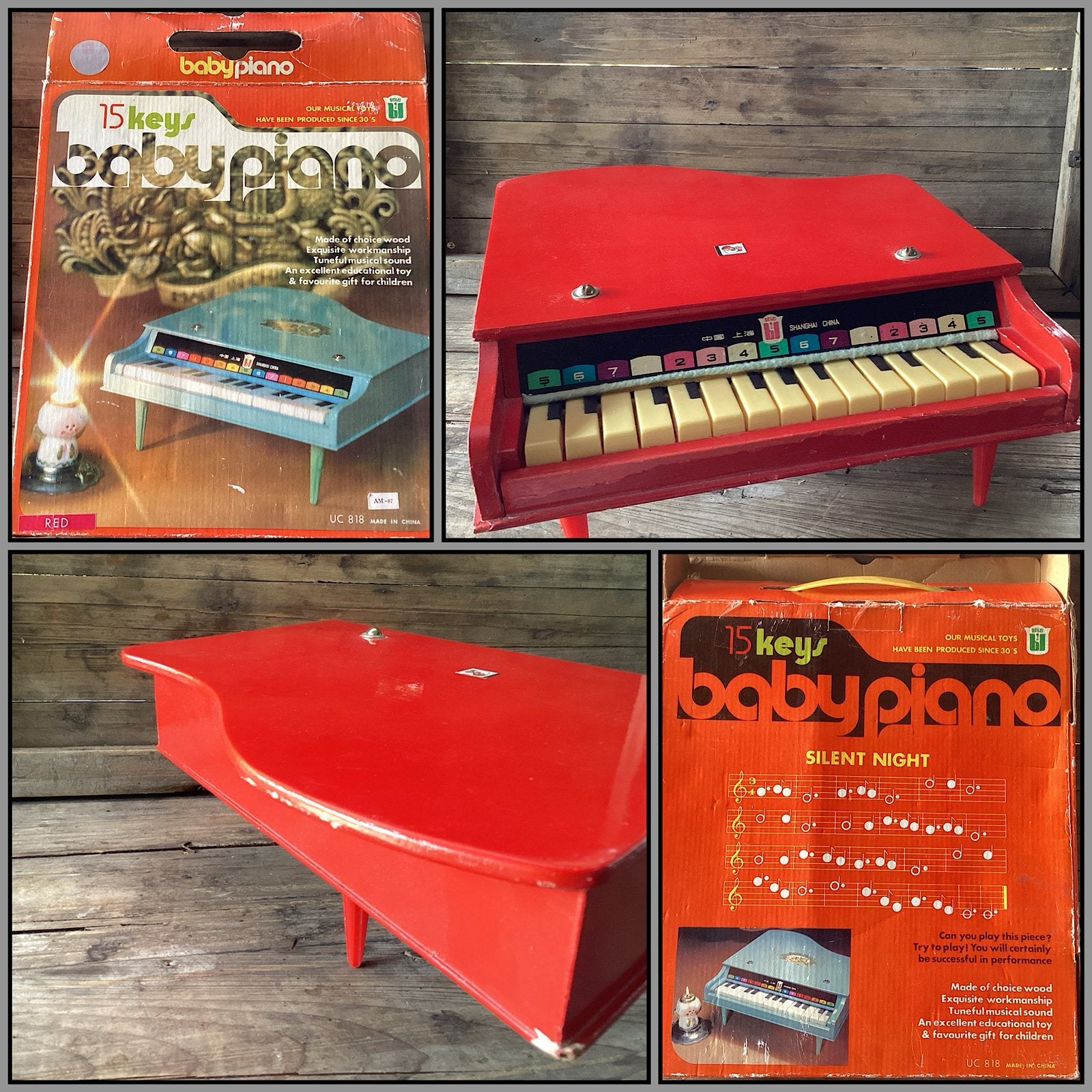 Vintage baby piano goed klinkend, compleet in originele doos, Ophalen of Verzenden, Gebruikt